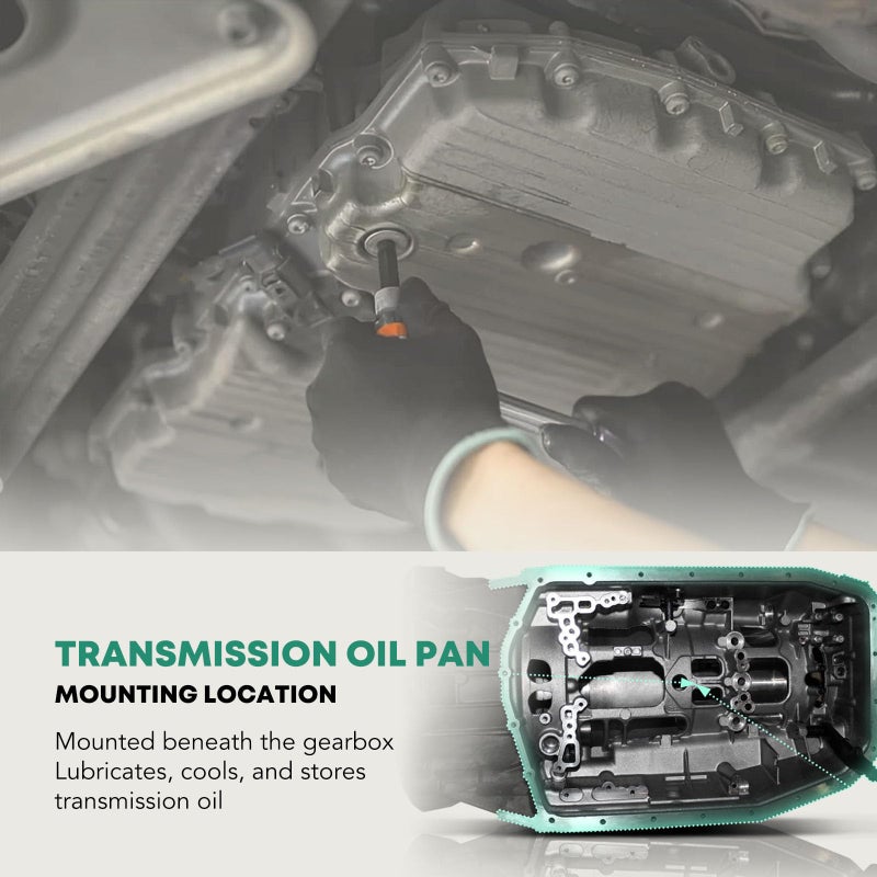 YHTAUTO Transmission Oil Pan Replacement for Nissan Sentra 2013-2016 Versa 2012-2016 Versa Note 2014-2019 Automatic CVT Transmission 1.6L 1.8L - Image 5